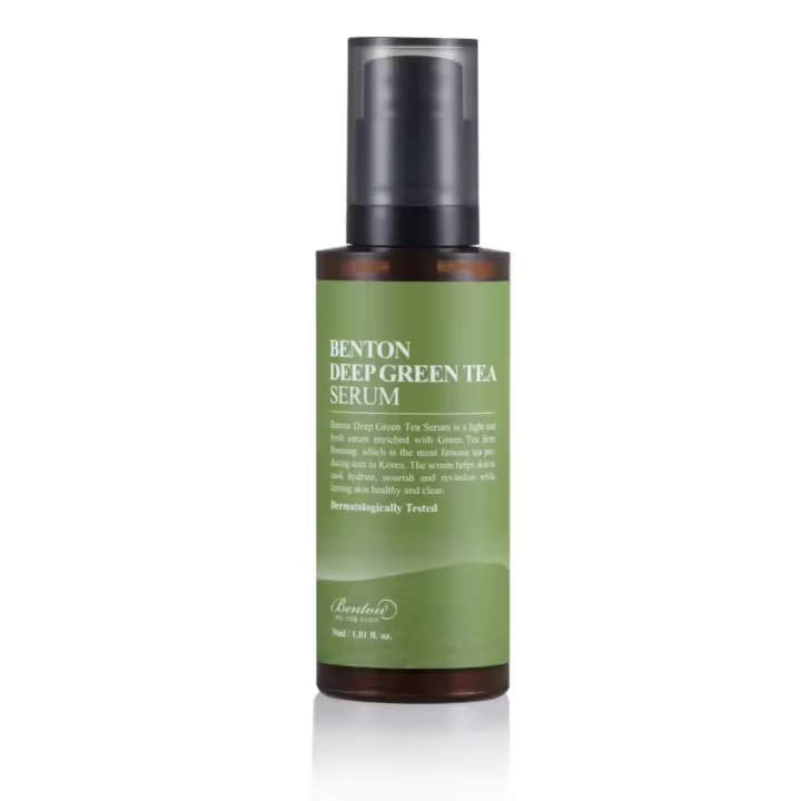 Benton - DEEP GREEN TEA SERUM (30ml) – Sérum calmante e hidratante con té verde y ácido hialurónico, pH suave - 1