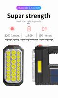 Linterna LED Portátil Recargable Con Carga Solar 4 Modos Impermeable Para Senderismo Camping Emergencias Lámpara Torcha Fuerte - details 2