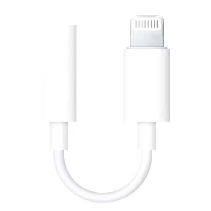 Cable adaptador compatible LIGHTNING macho a JACK 3.5mm hembra ⋆ Para IPHONE e IPAD ⋆ Longitud 8 cm ⋆ Color blanco ⋆ Modelo MMX62ZM/A ⋆ Ideal para conectar auriculares con jack ⋆ Compacto y portátil ⋆ Compatible con iOS y accesorios originales - 1