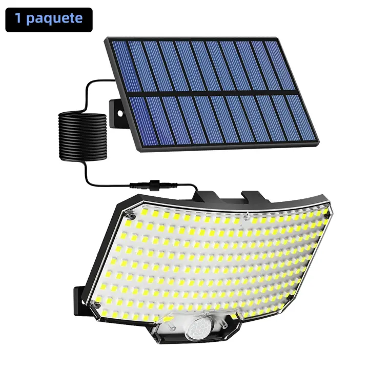 Luces Solares Exteriores 234LED 3 Modos Sensor De Movimiento Luz De Inundación Con Control Remoto IP65 Impermeable Seguridad Para Fuera - 1