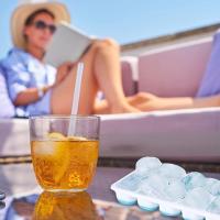 Bandejas para cubitos de hielo, 2 piezas de moldes para cubitos de hielo con tapa extraíble antiderrames, silicona de fácil liberación y bandejas flexibles para 28 cubitos de hielo - details 3