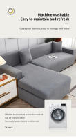 Cubierta De Sofá Jacquard 1 PC Protector De Sala Impermeable Lavable Desmontable Para Sala De Estar Estilo Poliéster - details 9