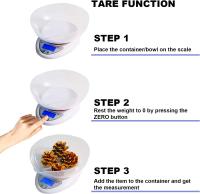Báscula de cocina con cuenco mezclador, cosas para la cocina, báscula de alimentos multifunción, pesa alimentos hasta 11 libras/5 kg, con función de tara, pantalla LCD grande - details 1