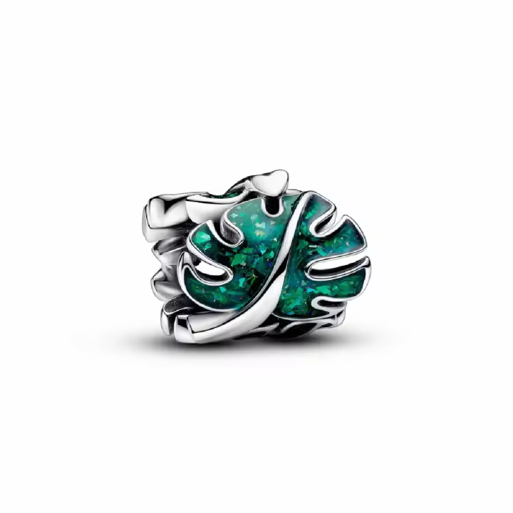 Charm Pandora Hojas Monstera Verdes - 1
