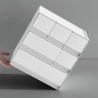 Caja De Almacenamiento Plegable Con Cajones Multifuncional Estilo Moderno Para Dormitorio Y Escritorio Organizador De Cosméticos Plástico Para El Hogar - details 1