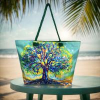 MEJORADA KD-2307 Bolso de Playa-Tote Bag Grande 60x40x20CM con Estampado de Árbol de la Vida y Colores Vibrantes, Ideal para Playa y Vacaciones - details 9