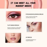 Juego de Broches de Maquillaje Profesionales de 18 pinceles para Base, Rubor, Sombra de Ojos y Delineador de Ojos, with Bolsa de Cuero PU-Herramientas Belleza-Cuidado del Rostro - details 3