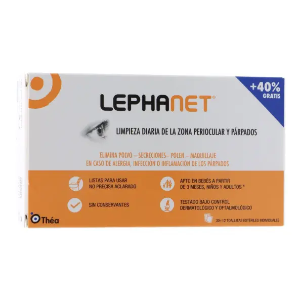Lephanet Toallitas Limpiadoras Ojos 30 + 12 Uds Promo - 1