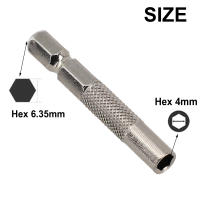 Adaptador De Destornillador 2pcs Hex Shank 6.35mm Insert Bits Adaptador Para Destornillador Eléctrico Soporte De Enchufe De 4mm Herramienta Manual - details 8