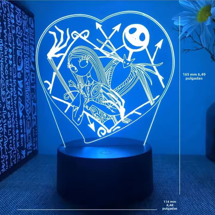 Luz Nocturna LED 3D De Esqueleto Para Decoración De Habitaciones Y Regalo Para Niños Luz De Noche Con Forma DIY Incluye Bombilla - 1