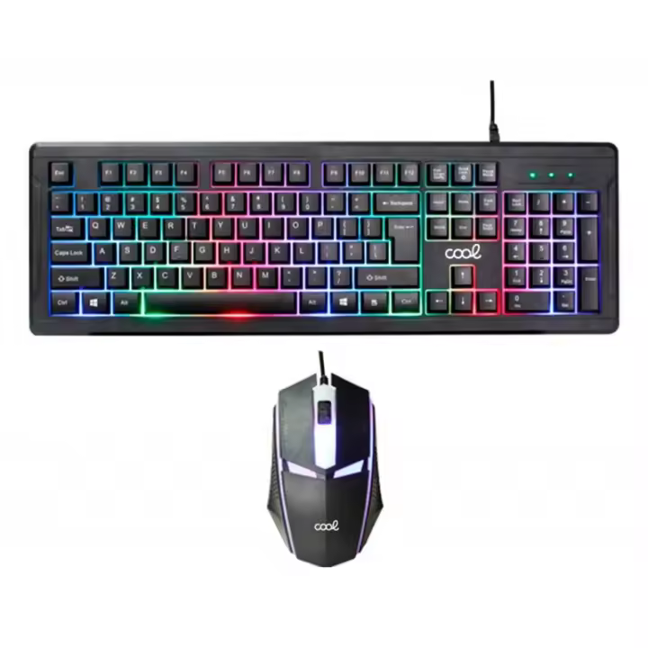 COOL - 8434847033396 teclado Ratón incluido Juego USB QWERTY Español Negro 8434847033396 - 1