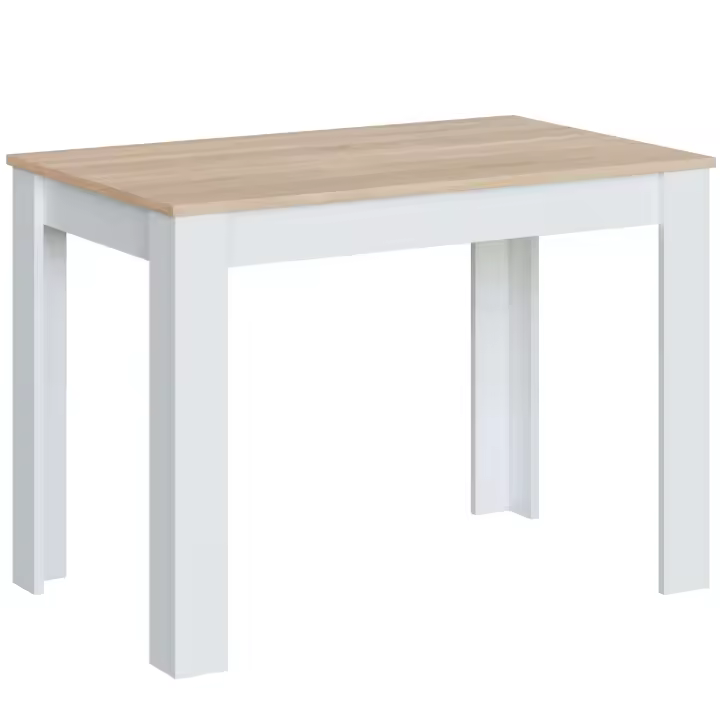 Mesa Fija de Cocina Cloe Auxiliar Color Roble y Blanco 78x109x67 cm - 1