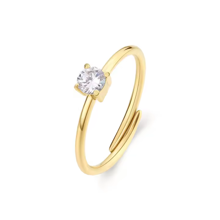 SDZ37 S'AGAPò DAZZLY Anillo de Oro con Cristal Blanco S'Agapò - 1