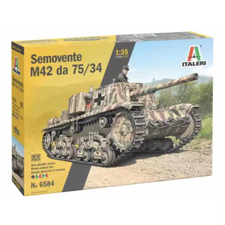 Autopropulsado italiano Semovente M42 de 75/34 Italeri-6584 - 1