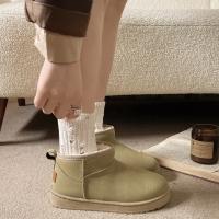 Botas De Plataforma Ultra Mini De Cuero Para Mujer Invierno Botines De Piel Acolchados Botas De Lujo Con Tacón Medio Y Cierre SLIP-ON - details 3