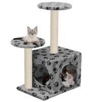 vidaXL Rascador para Gatos con Poste Rascador Sisal 60cm Juegos Mascotas Color Beige,  Gris con huellas de patas,  Azul oscuro y mas - details 1