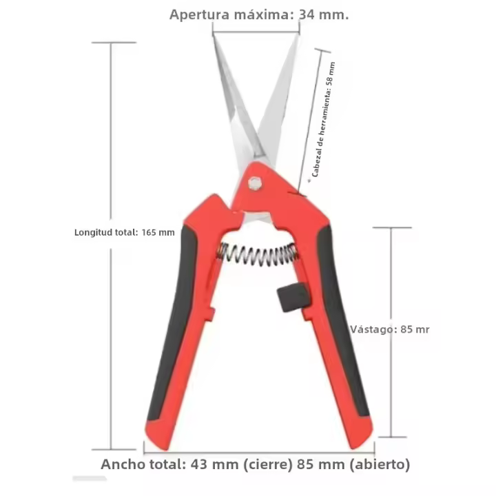 Tijeras De Jardín De Acero Inoxidable Para Podar Flores Y Frutas Adecuadas Para Podar Uvas Cabeza Recta Herramienta De Jardinería - 1