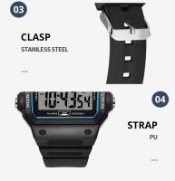 Reloj Digital Militar Para Hombre SYNOKE Exterior Retro Deportivo 5Bar Impermeable Multifuncional Luminoso Con Alarma Y Calendario - details 10