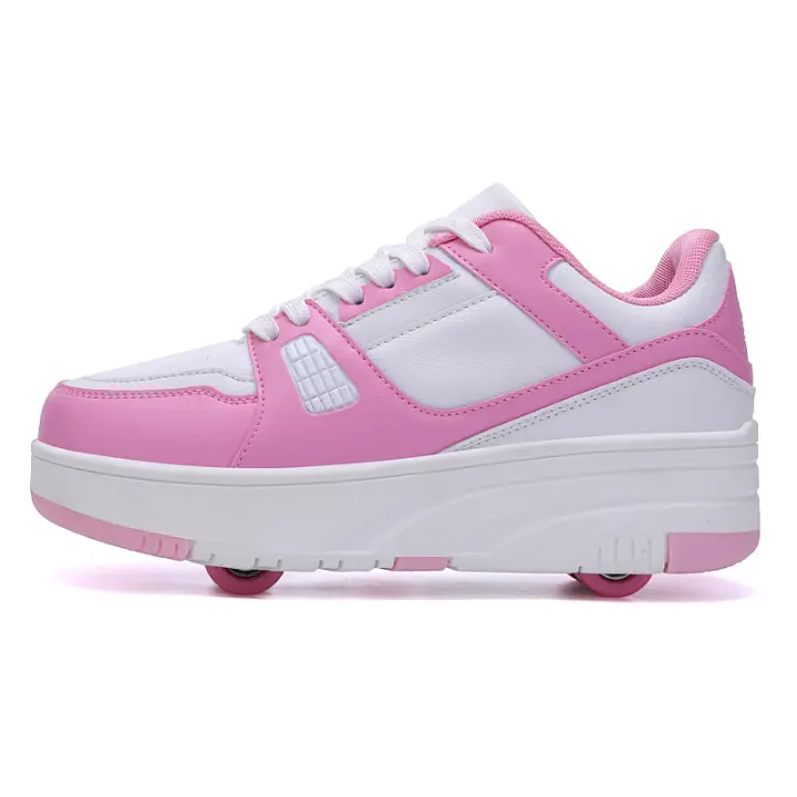 Zapatos De Rollers Para Niños Y Niñas Con Cuatros Ruedas Zapatillas Deportivas Al Aire Libre Para Niños Y Niñas a Prueba De Agua Transpirables De Cuero - 1