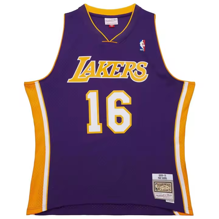 Camiseta de Baloncesto Mitchell & Ness Lakers 2009 Pau Gasol para hombre en color morado - 1