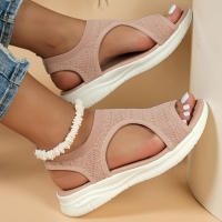 Sandalias De Verano Para Mujer 2024 Cómodas Y Casuales Con Plataforma Y Tacón Medio Talla Grande 43 Material Superior Mesh - details 3