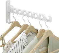 Percha plegable, para Ropa Gancho, percha de aleación de Aluminio, Gancho de pare, ulizado para Colgar ropa en Balcones, Baños, pasilos (Blanco) - details 6