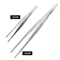 Pinzas De Acero Inoxidable Para Jardín Y Cocina Herramienta De Barbecue Longa Pinza De Alimentos Sin Dientes Y Doble Fuerza - details 4