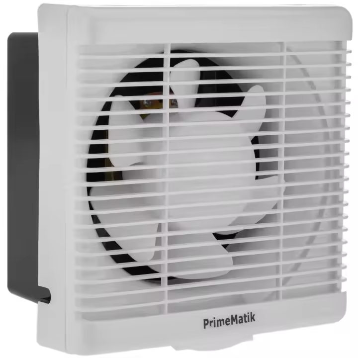 Ventilador de escape, Extractor de aire 230x230 mm con sistema antirretorno para baño lavabo cocina trastero garaje - PrimeMatik - 1