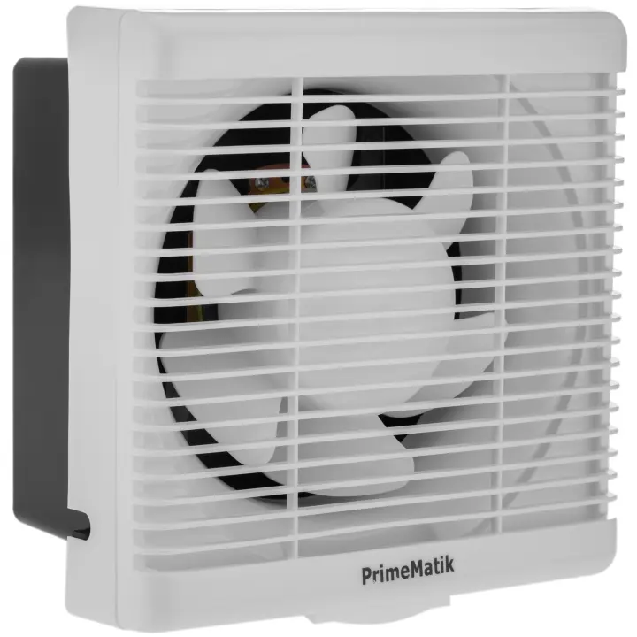 Ventilador de escape, Extractor de aire 230x230 mm con sistema antirretorno para baño lavabo cocina trastero garaje - PrimeMatik - 1