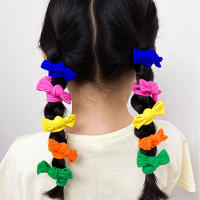 10Pcs/set Cinturones De Cabello Para Mujeres Y Niñas Con Lazo Colorido 4CM Elásticos Accesorios De Cabello Fashion Para Niñas Regalo - details 4