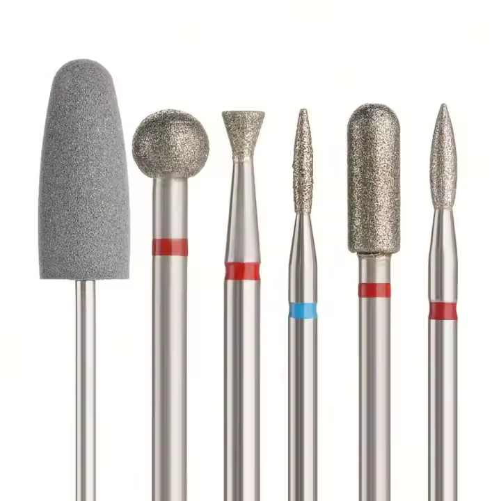 Set De 6 Piezas De Archos Para Uñas Con Diamante Para Pulir Cutículas Y Eliminar Acrílico Accesorios Para Manicura Eléctrica - 1