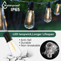 Luz De Cadena Solar LED Para Exterior IP65 Impermeable Decoración Navideña Con 10-30 Luces Retro Para Camping Jardín Fiesta Lámpara Encantada - details 1