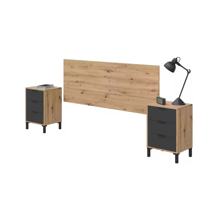 Duehome - Cabecero con mesitas Enzo - 1