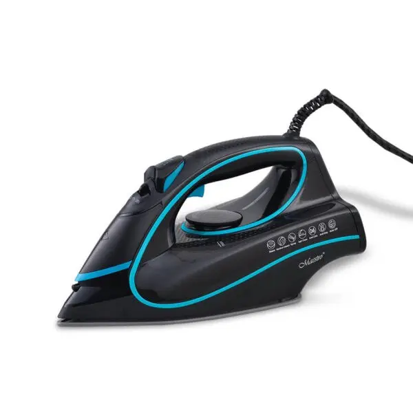 Maestro MR-310C plancha Plancha vapor-seco Suela de cerámica 2400 W Negro, Azul - 1