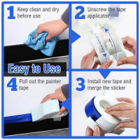 Dispensador De Cinta Adhesiva Con 2 Rolls Y Herramienta De Corte Para Pintura De Paredes Y Piso Y Empaquetado Herramienta De Manualidades DIY - details 7