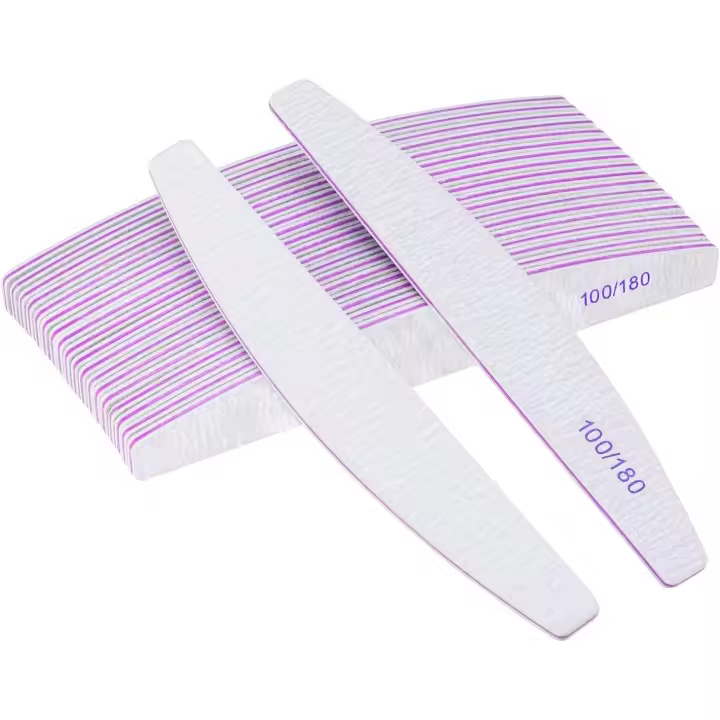 Limes a Ongles,20 pcs Lime à Ongles Professionnelle à Double Face Réutilisable 100/180 Grit Pour Les Salons De Manucure, Le Diy Nail Art à La Maison - 1