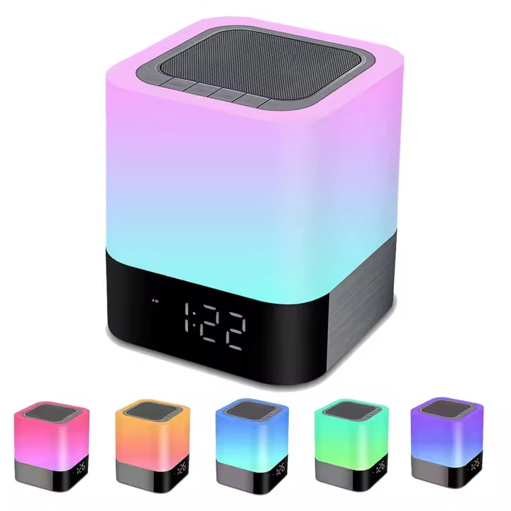 Lámpara de noche with Bluetooth y despertador, decorative Luz de noche para dormitorio, lámpara de Mesa que cambia de color, Gift para adolescentes, Niños, Regalos de Navidad para Mujeres - 1