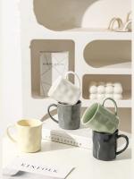 Taza De Cerámica Sólida Y Simple De Gran Capacidad Para Bebidas Como Jugo Y Leche Taza De Té De La Tarde Con Asa Para Café Tableware - details 0