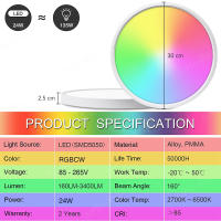 Lámpara De Techo WiFi LED Moderna Nórdica Con Luz Redonda Inteligente Dimmable RGB+CW+WW Compatible Con Alexa Google Iluminación Interior - details 1