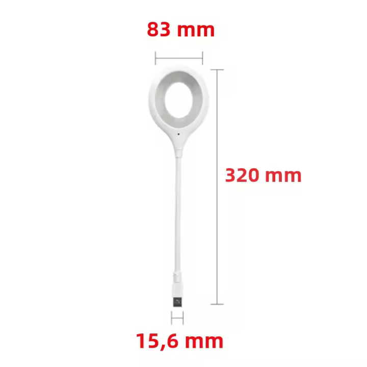 Lámpara Portátil De Lectura Con 18 LEDs Protección Ocular USB Direct Plug Para Dormitorio Y Estudio Luz Nocturna Disponible - 1