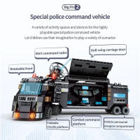 1000PCS Bloques De Construcción De Estación De Policía De La Ciudad Camión SWAT Figura Militar WW2 Para Niños Juguetes Educativos De Plástico ABS Tamaño Pequeño Compatible Con Lego - details 4