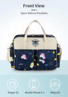 MOV-Nueva Estilo Bolsa De Pañales Impermeable Gran Capacidad Para Viaje Multifuncional Para Maternidad Bebé Carrito De Compras - details 5