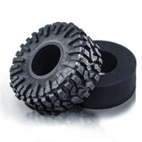 RS 4PCS Neumáticos De Goma Para RC Crawler 1:10 TRX4 Axial SCX10 II 90046 Gen8 Redcat 118*45mm 1.9" Mud Grappler Rojos - details 2