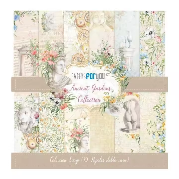 PAPERSFORYOU PAPEL SCRAP ANCIENT GARDENS 30X30 10 H - 1