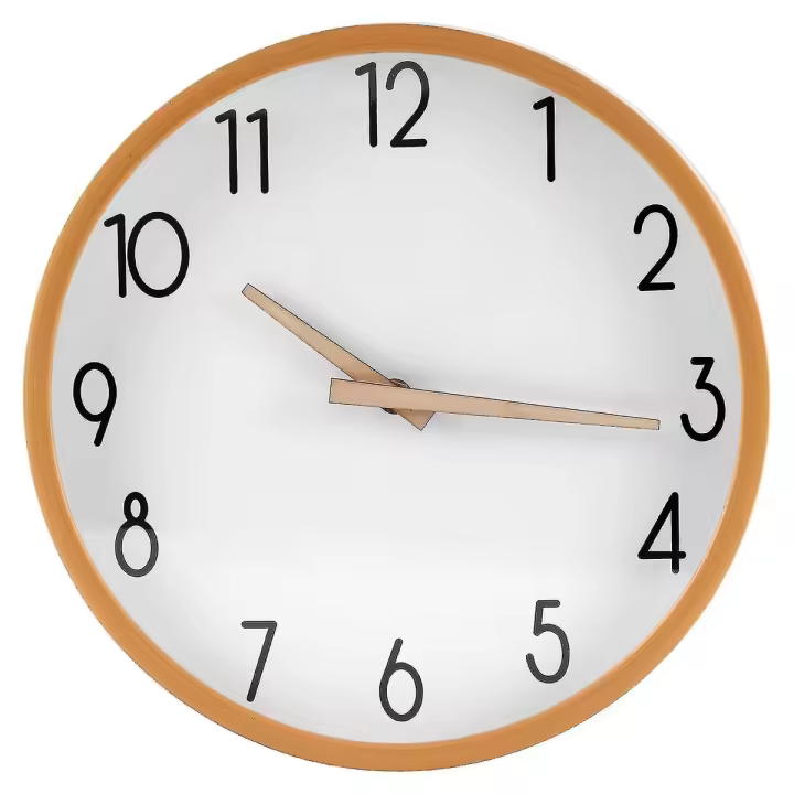 Reloj de pared de madera grande, silencioso, 12 pulgadas, para mesita de noche - 1