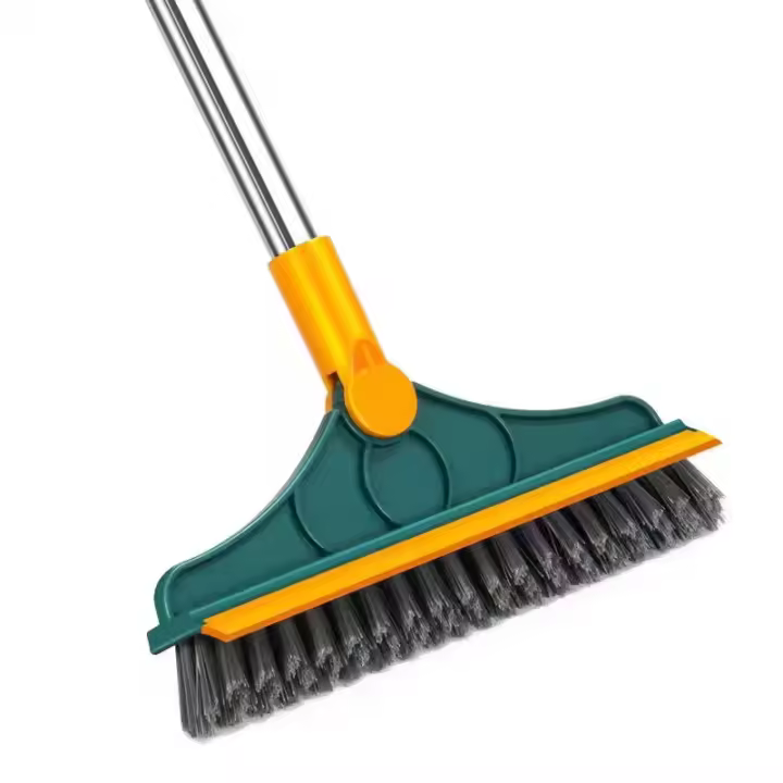 Cepillo De Limpieza Hygienico De Fin De Piso 2-en-1 Cepillo De Raspador Para Suelos Material Plástico Eco-amigable - 1