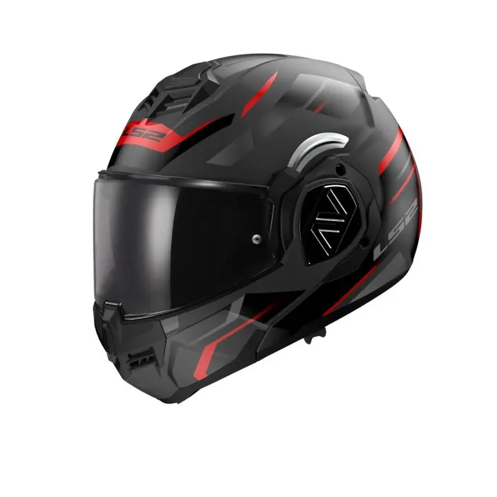 Casco Modular LS2 Advant Kuka Matt Black Red 2206 - 1