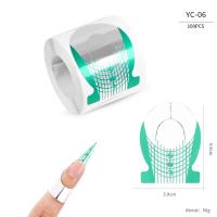100pcs Formas De Uñas Artísticas Para Gel UV Extensión De Acrílico Estampado Francés Herramienta De Manicura Stencil Adhesivo Creativo Y Conveniente Para Uso Profesional O Doméstico - details 9