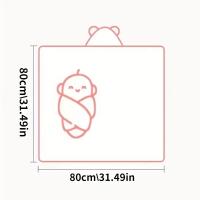 Toalla de baño de lana de Coral para bebé, albornoz, camisón, edredón envuelto, absorbente, rápido, suave, Unisex, 1 pieza - details 6