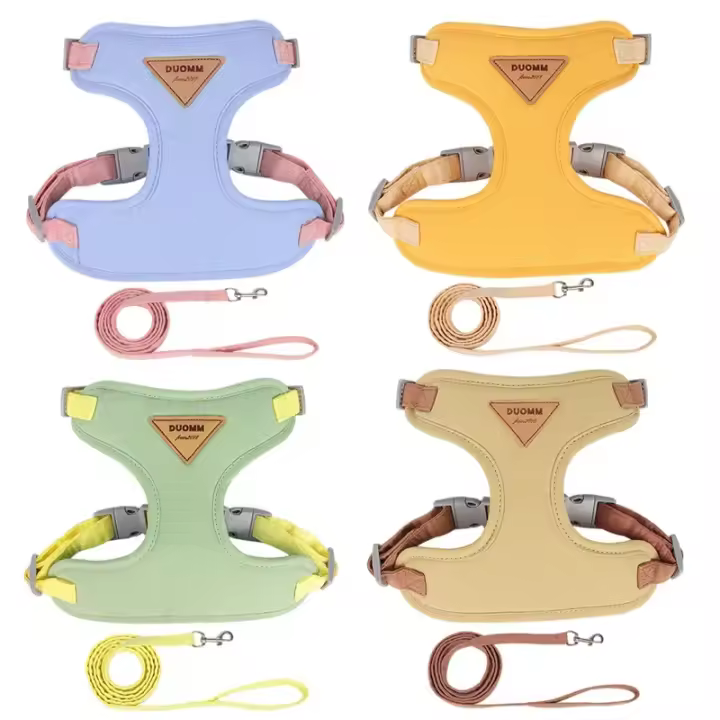 Juego De Arnes Y Correa Para Perros Y Gatos Pequeños Y Medianos Ropa De Torsión Respirable Para Bulldog Francés Chihuahua Poodle Suministros Para Mascotas - 1